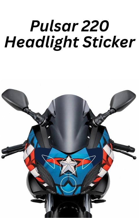 Pulsar 220 Headlight Sticker | Made in Premium Gloss Vinyl with FPF (Fade Protection Film), Waterproof, Precut Sticker, Pack of 1